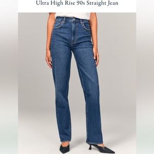 NEW Abercrombie & Fitch Ultra High Rise 90s Straight Jean size 20